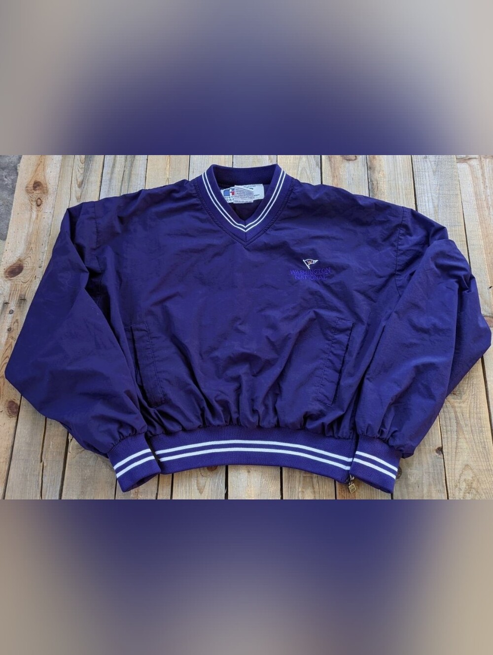 vintage 90's Washington National Russell Athletic windbreaker pullover